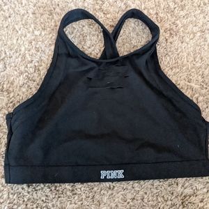 Black High Neck Victoria's Secret Pink Sports Bra Size M